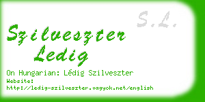 szilveszter ledig business card